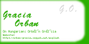 gracia orban business card